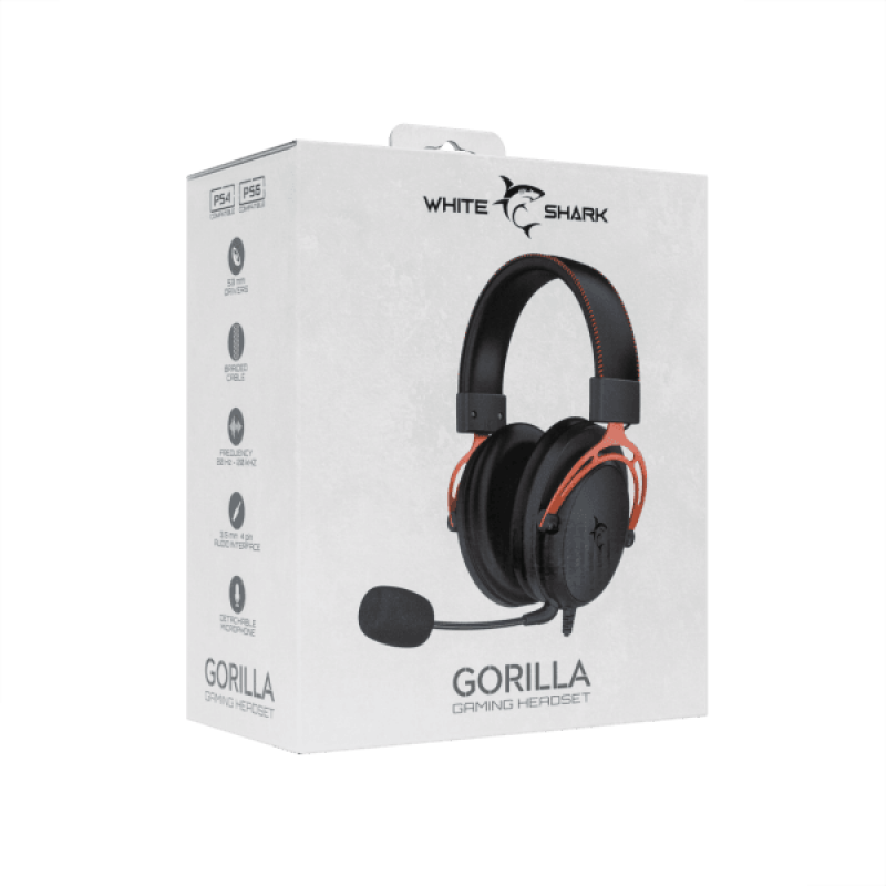 White Shark HEADSET GH-2341 GORILLA Crno/Crvene