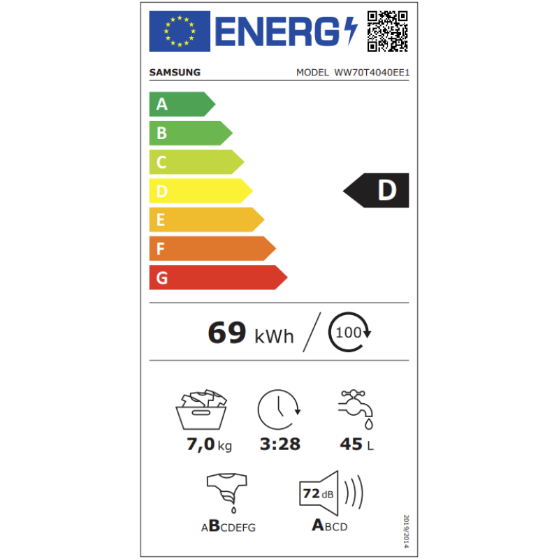 Perilica rublja Samsung WW70T4040EE1LE