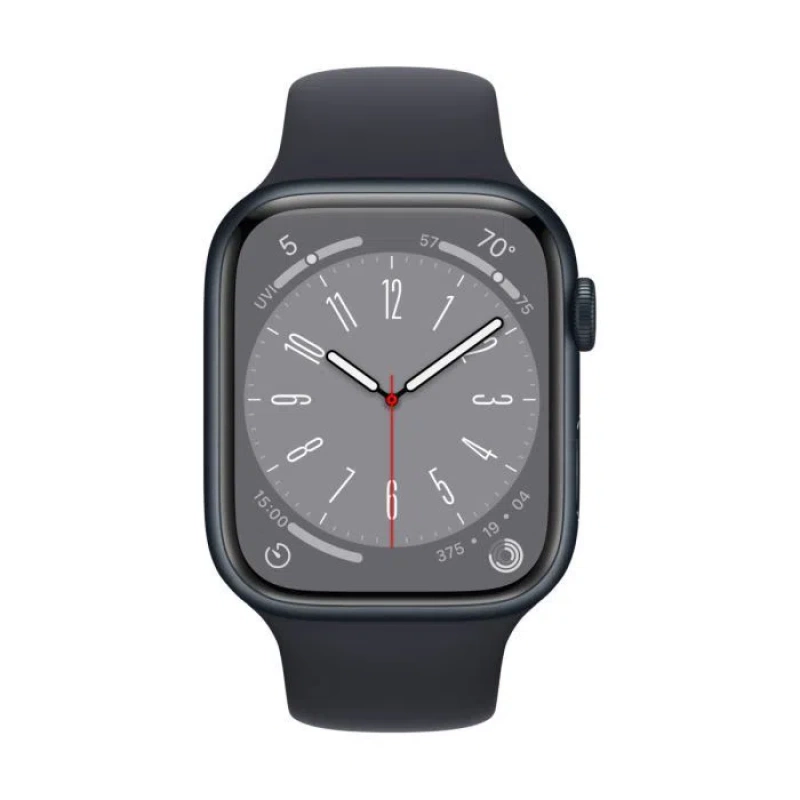Apple Watch Series 8 GPS 45mm Midnight Aluminium Case with Midnight Sport Band - Regular
