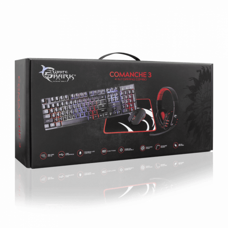 Gaming set White Shark Comanche 3 GC-4102 4u1