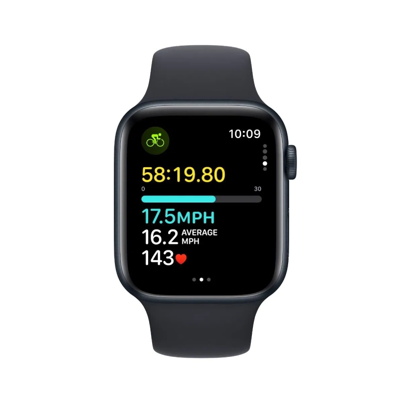 Apple Watch SE2 v2 GPS 44mm Midnight aluminium case with Midnight sport band - M/L