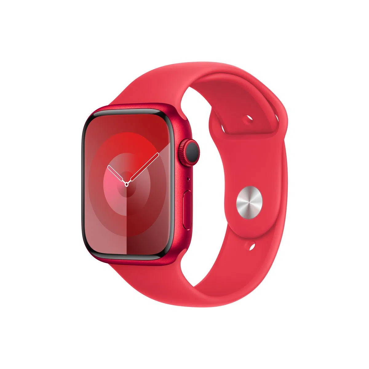 Apple Watch Series 9 GPS 45mm RED aluminium case with RED sport band - M/L