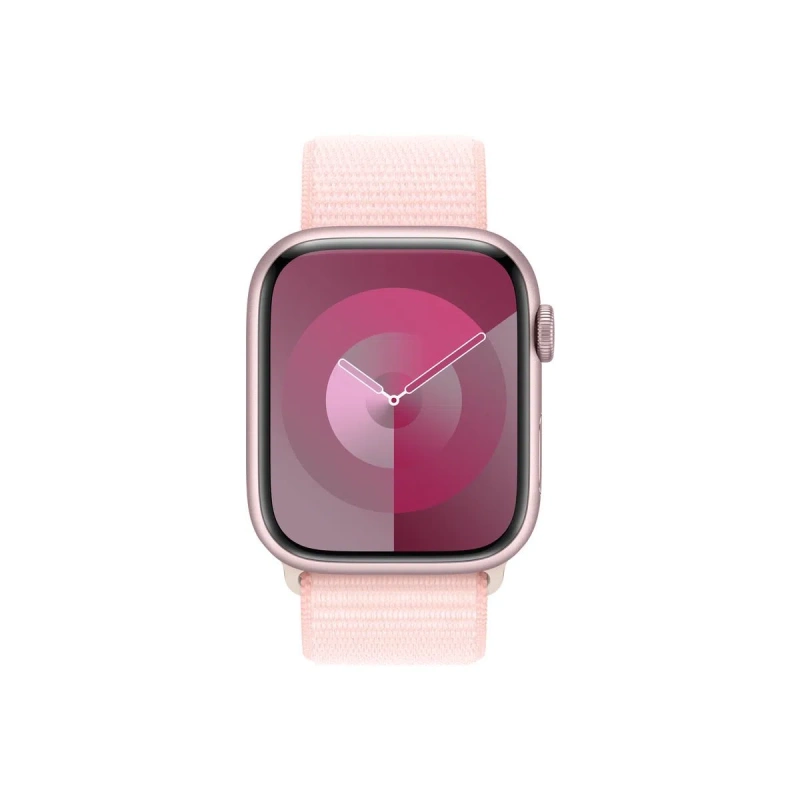Apple Watch Series 9 GPS 45mm Pink aluminium case with Light Pink sport loop