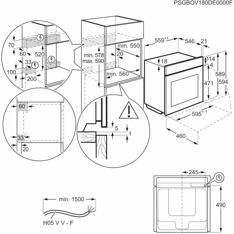 ELECTROLUX pećnica ugradbena EOC9P31WX