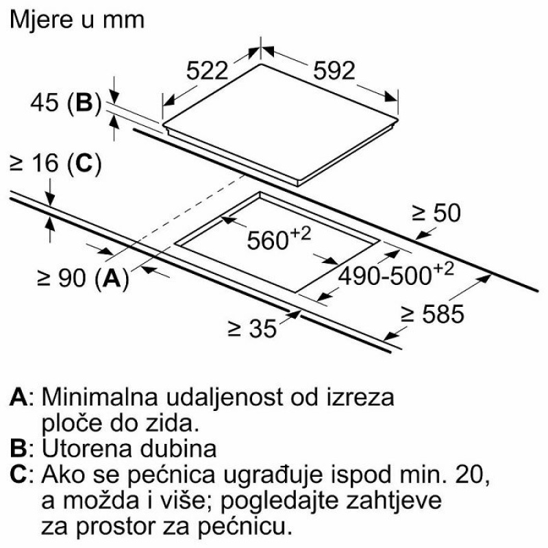 Bosch staklokeramička ploča PKK611BB2E