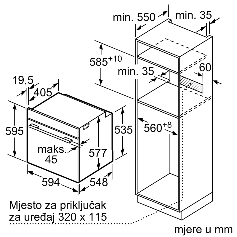 Bosch ugradbena pećnica HRG7761B1