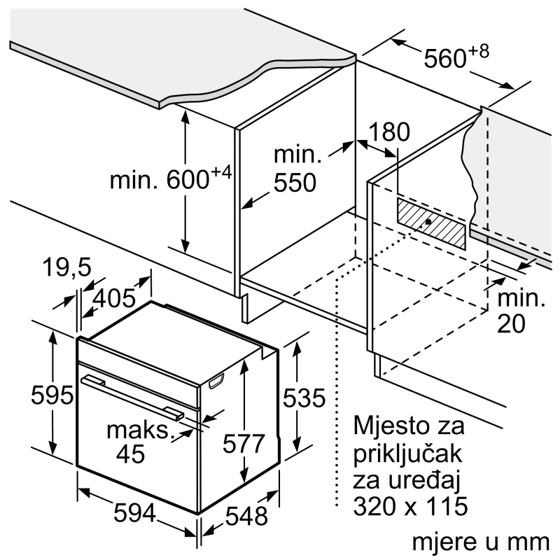 Bosch Ugradbena pećnica HRG7361B1