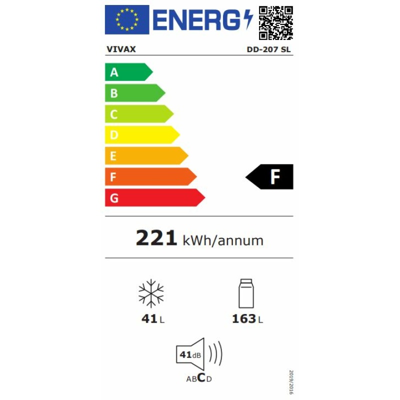 VIVAX HOME hladnjak DD-207 SL- dvoja vrata