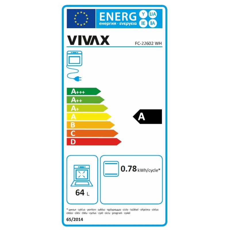 VIVAX HOME samostojeći štednjak FC-22602 WH