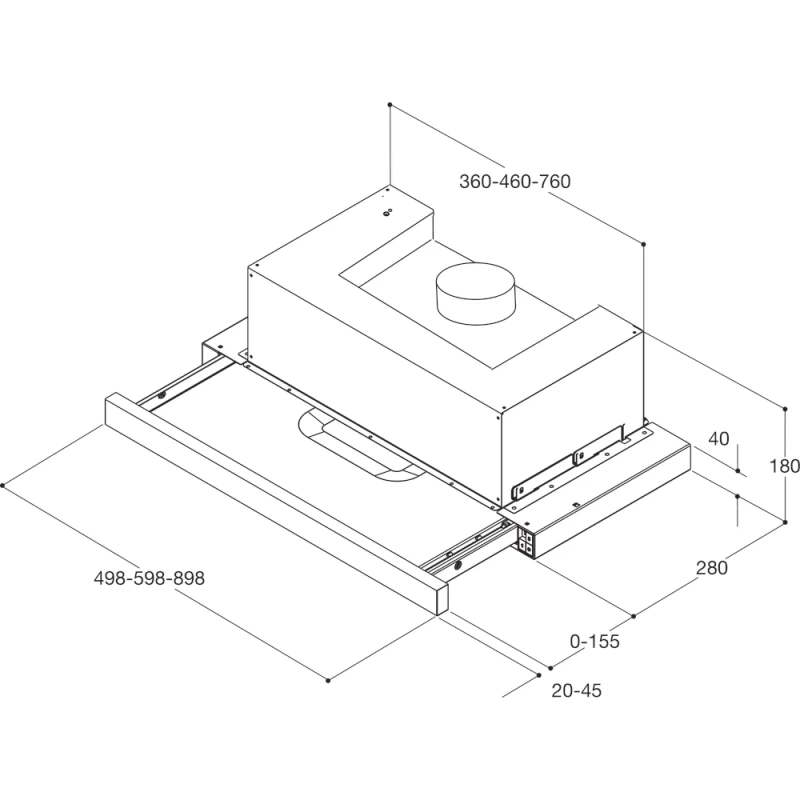 Whirlpool ugradbena napa AKR 5390/1 IX