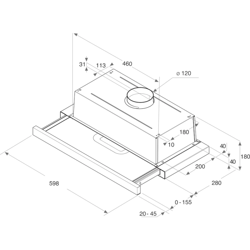 Whirlpool ugradbena napa AKR 749/1 IX