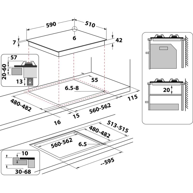 Whirlpool GOFL 629/S plinska ploča