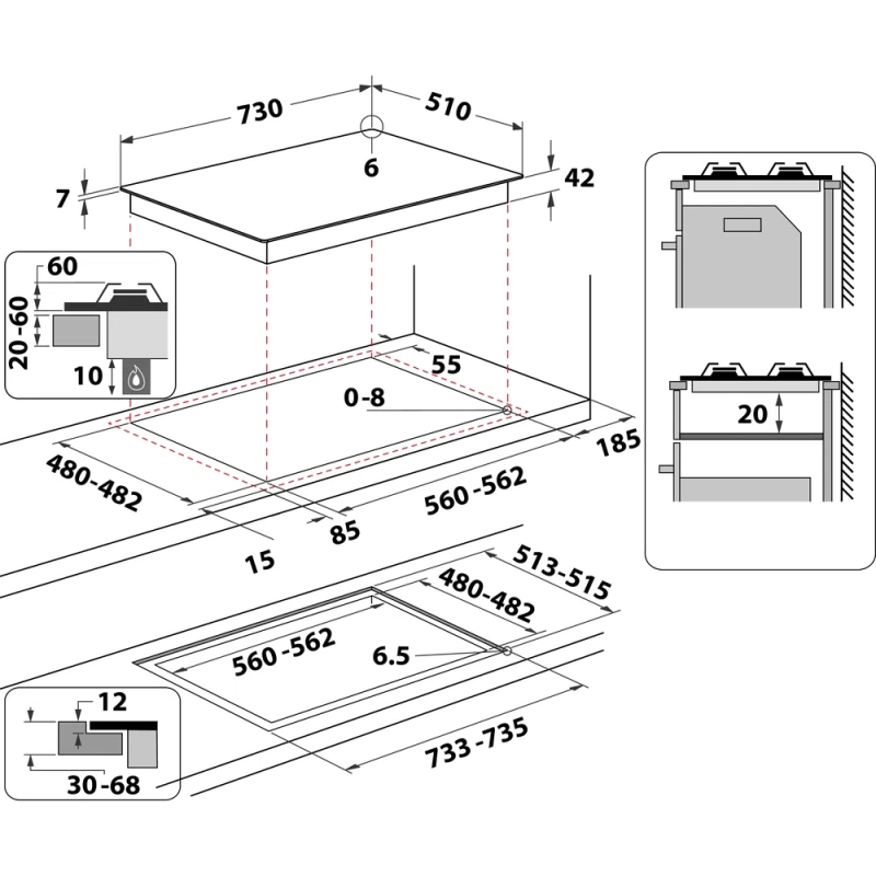 Whirlpool GOWL 728/NB plinska ploča