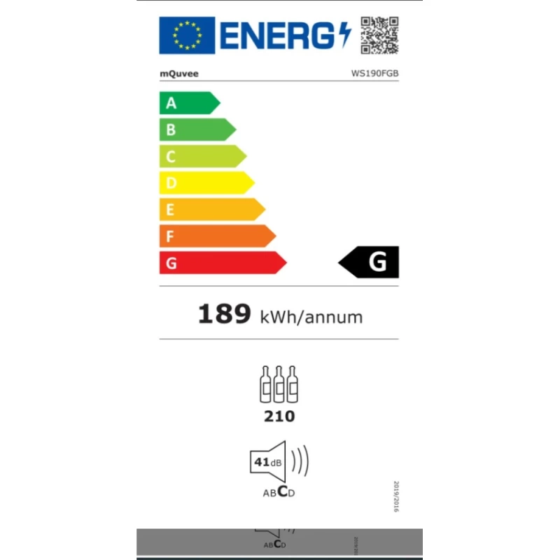 mQuvee Samostojeći hladnjak za vino WS190FGP