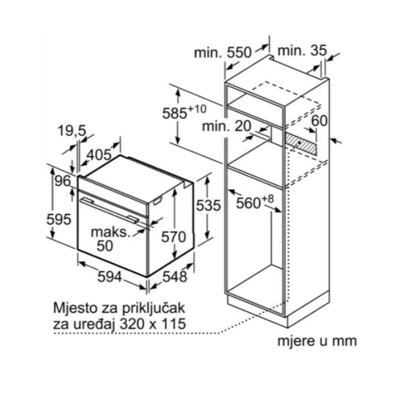 Bosch Pećnica ugradbena HBG5780S0