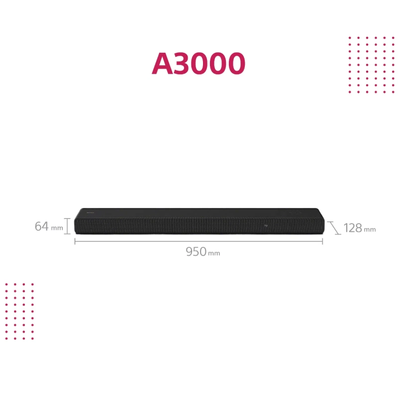 Sony Soundbar HT-A3000 3.1 channel Dolby Atmos Soundbar