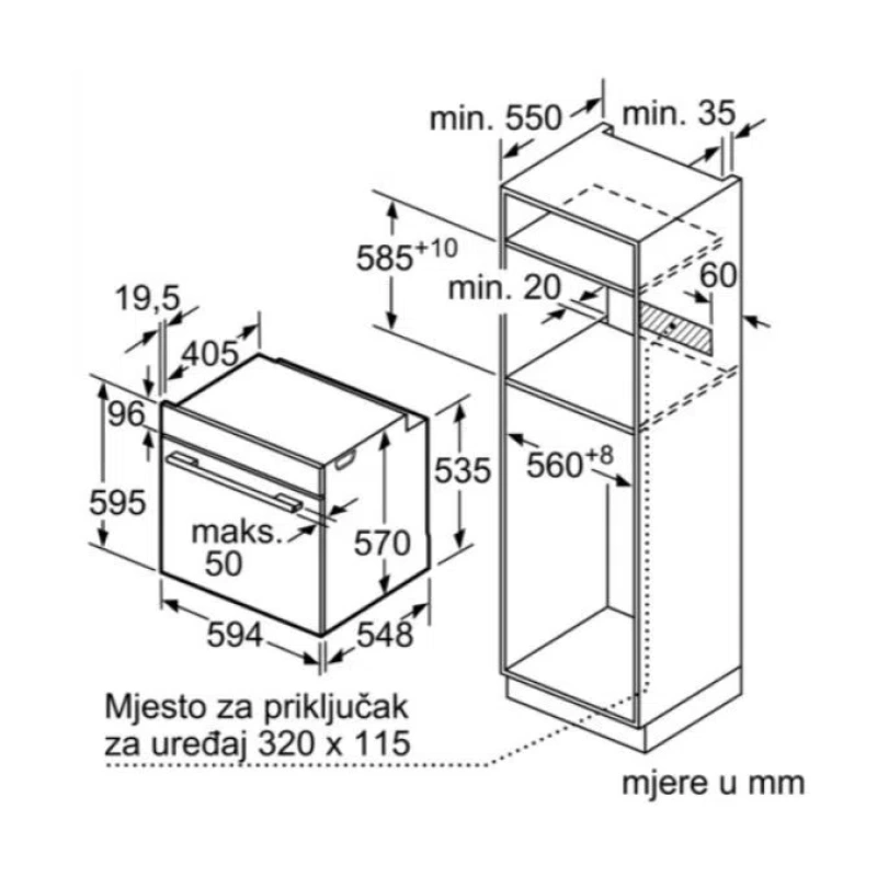 Bosch Pećnica ugradbena HBG5370S0