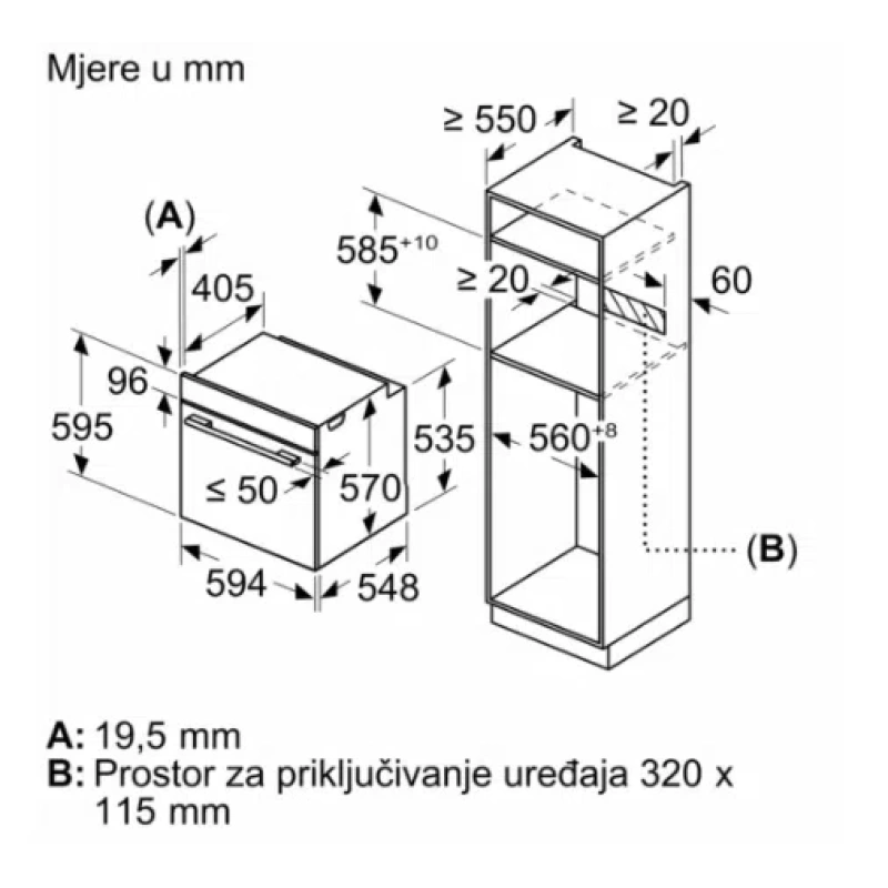 Bosch Pećnica ugradbena HRA574BB0