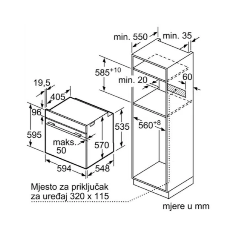 Bosch Pećnica ugradbena HBG5370B0