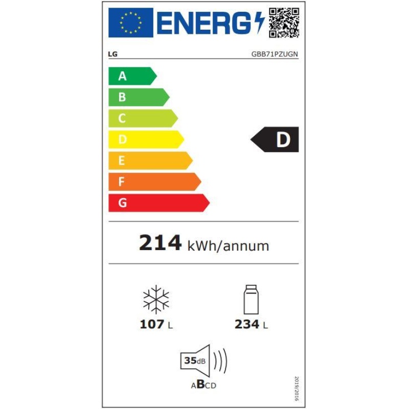 LG kombinirani hladnjak GBB71PZUGN