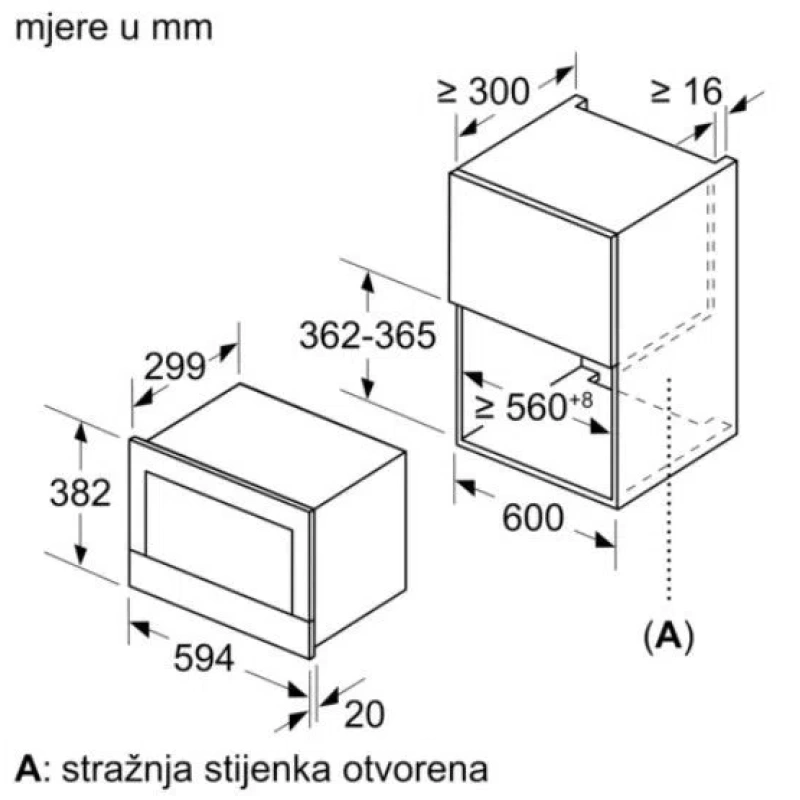 Bosch BFL634GB1 ugradbena mikrovalna pećnica