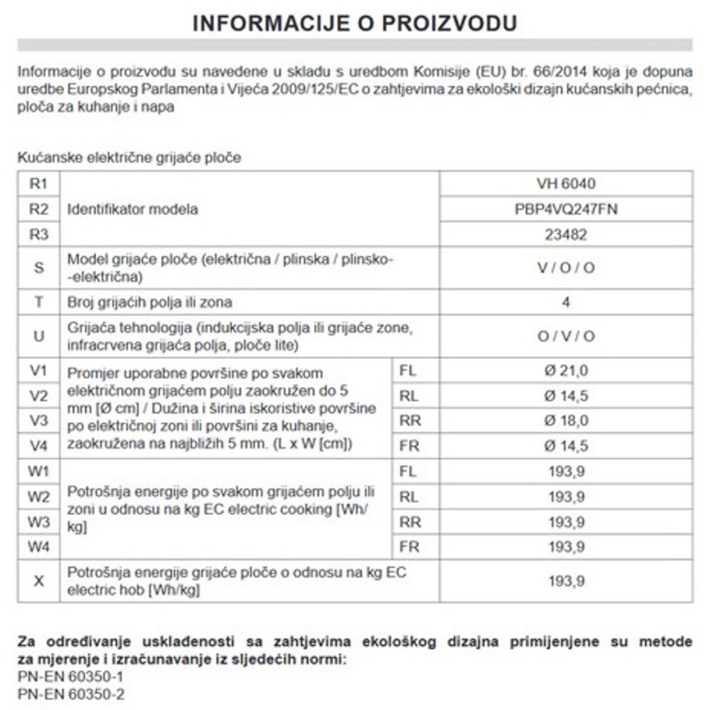 Amica staklokeramika ploča VH 6040