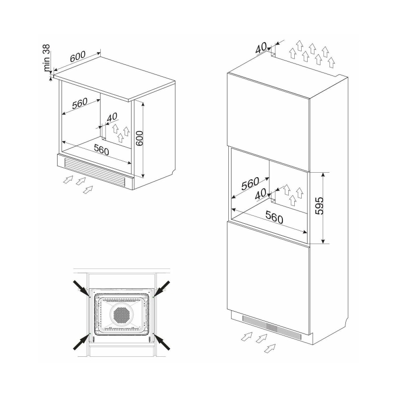 Amica ugradbena pećnica ED37219X inox X type (56904)