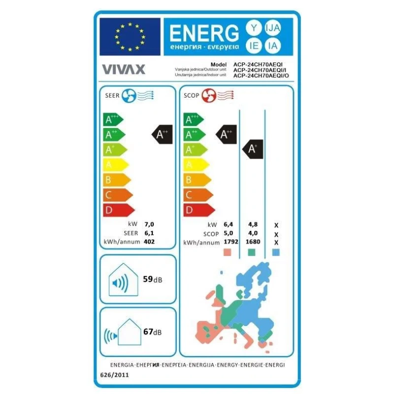 Klima uređaj 7,0kW Vivax Q design