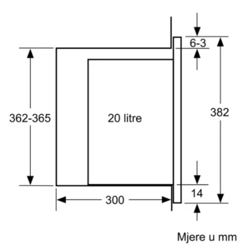 Bosch BFL523MS0 ugradbena mikrovalna pećnica