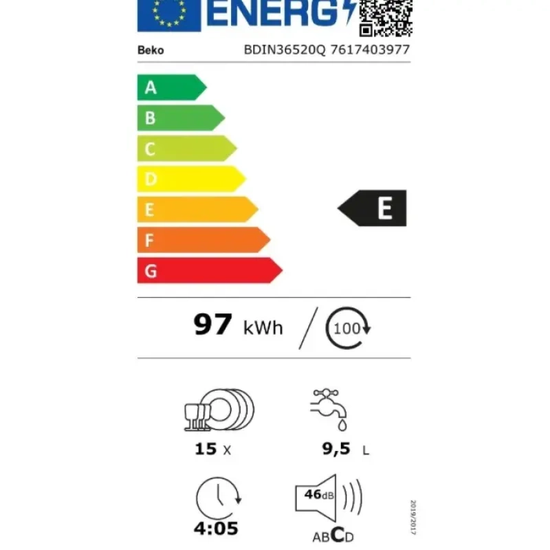 BEKO perilica posuđa ugradbena BDIN36520Q