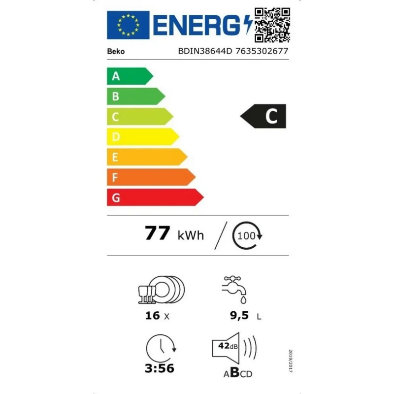 BEKO perilica posuđa ugradbena BDIN38644D