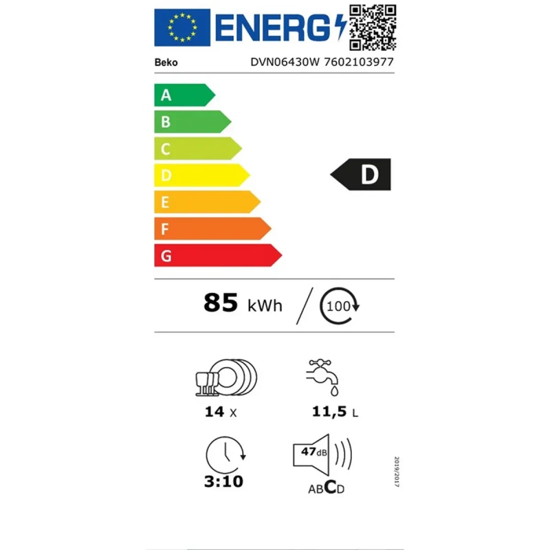 BEKO Samostojeća perilica posuđa DVN06430W