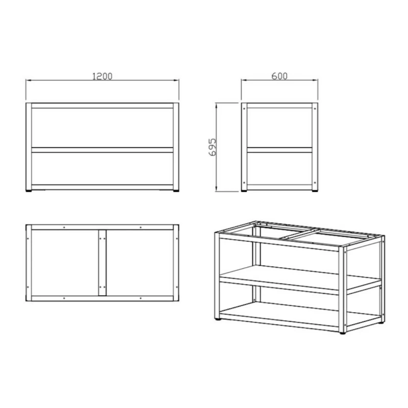 Nordic Linija osnovni modul 120 cm (2 modula) 7956