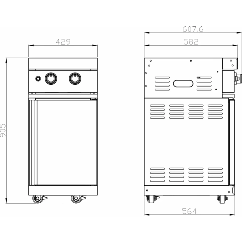 Inox kuhalo s dvostrukim plamenikom 7641