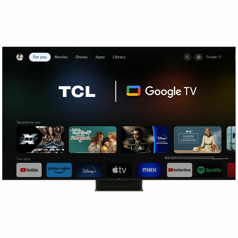 TCL 65'' MINI LED TV 65C855 Google TV