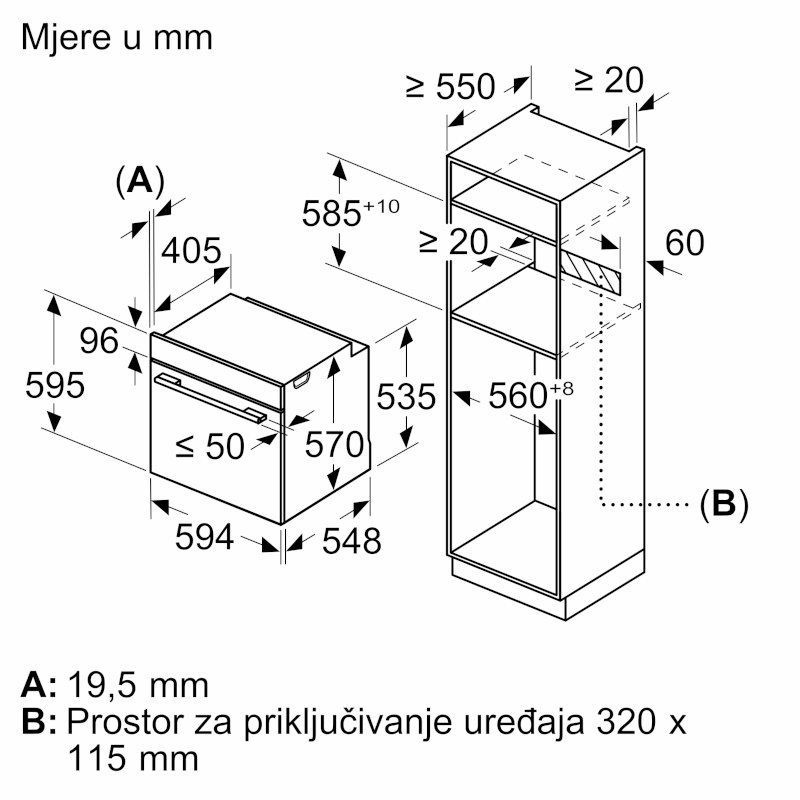 Bosch ugradbena pećnica HBA533BW1