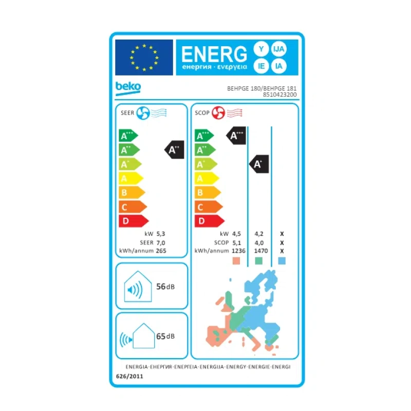 Klima uređaj 5,2 kW Beko BEHPG 180/181