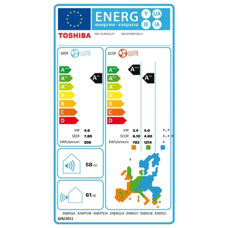 Klima uređaj Toshiba 4,6kW HAORI