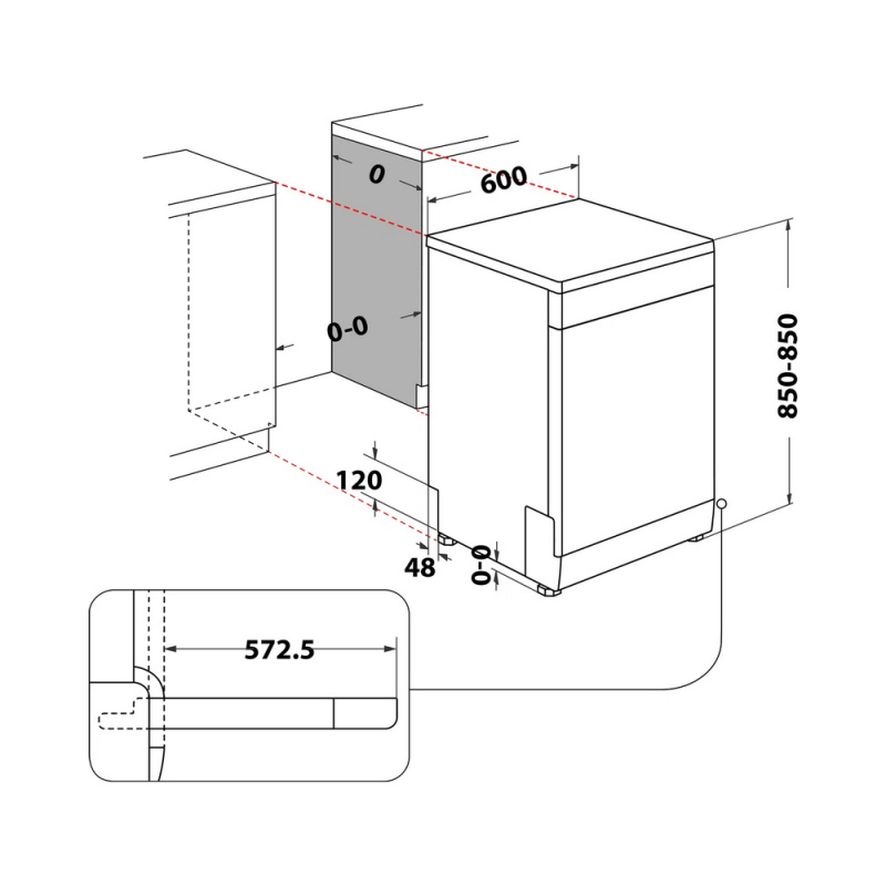 Whirlpool Samostojeća perilica posuđa W2F HD624 X