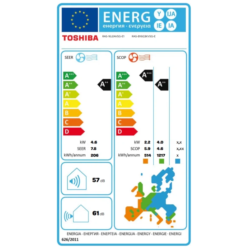 Klima uređaj Toshiba 4,6kW SHORAI EDGE crna