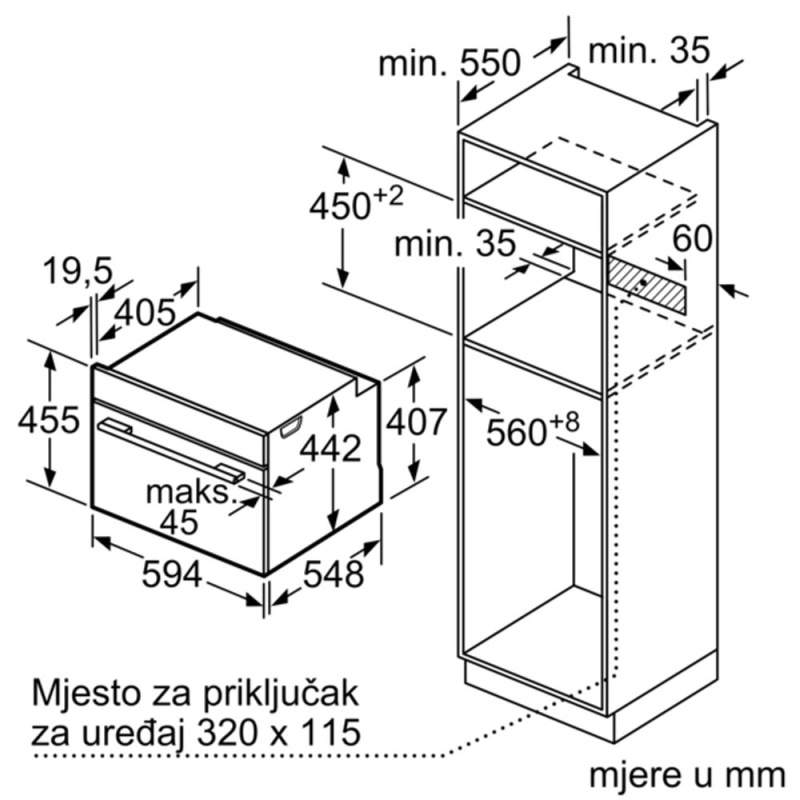 Bosch CDG714XB1 kombinirana kompaktna parna pećnica