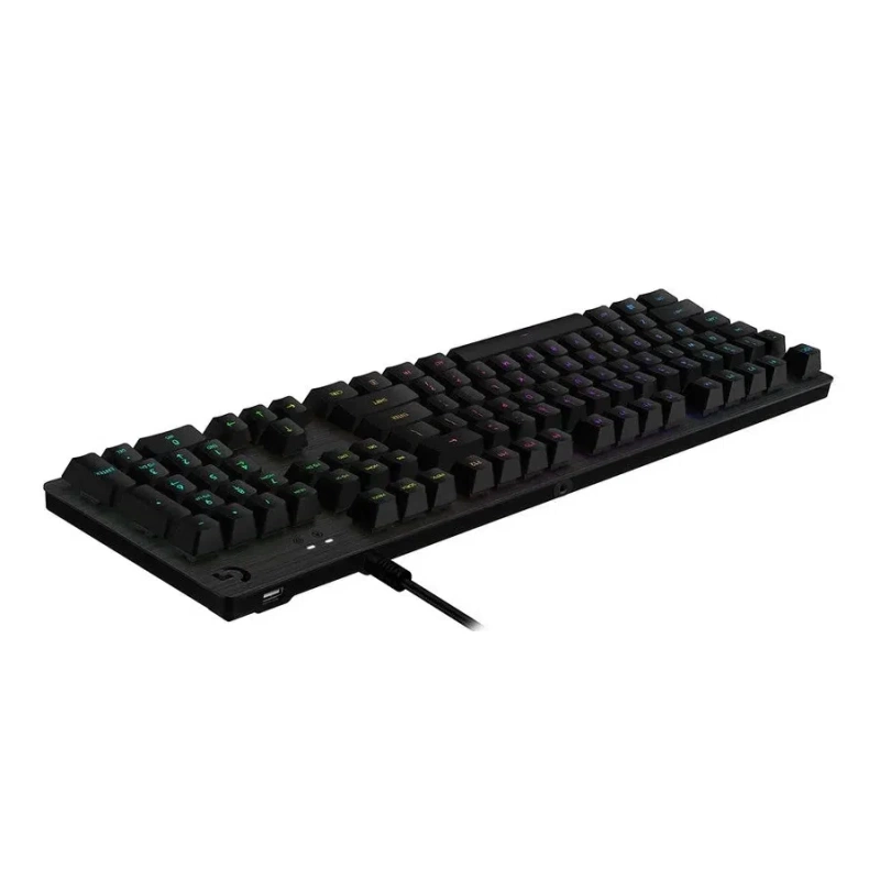 Logitech Tipkovnica G512, gaming, LIGHTSYNC RGB, mehanička-GX Red, žičana, aluminijska, crna