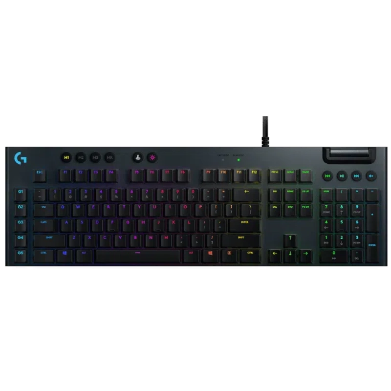 Logitech Tipkovnica G815, gaming, LIGHTSYNC RGB, mehanička-linear, žičana, aluminijska, crna