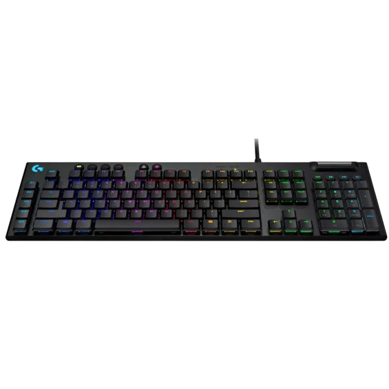 Logitech Tipkovnica G815, gaming, LIGHTSYNC RGB, mehanička-linear, žičana, aluminijska, crna