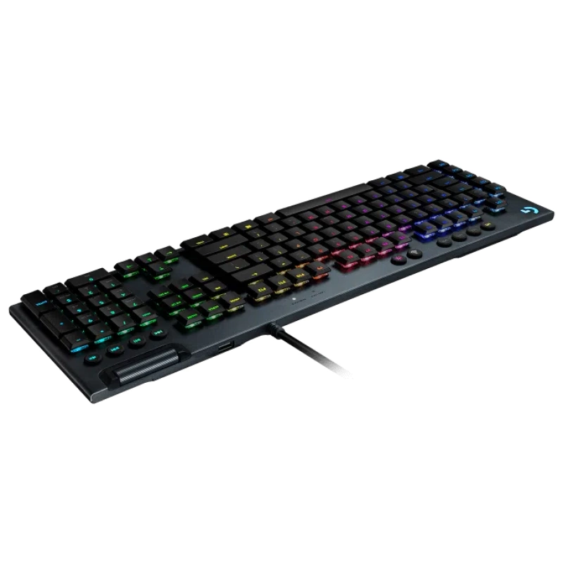 Logitech Tipkovnica G815, gaming, LIGHTSYNC RGB, mehanička-linear, žičana, aluminijska, crna