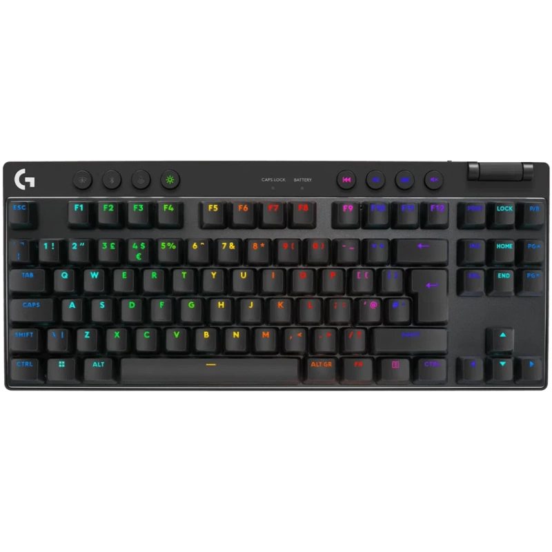 Logitech Tipkovnica G PRO X TKL LIGHTSPEED, gaming, LIGHTSYNC RGB, mehanička-tactile, bežična, crna