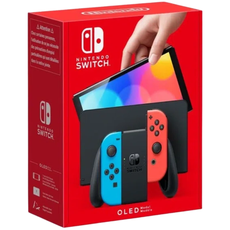 Nintendo Switch OLED Console - Red & Blue Joy-Con