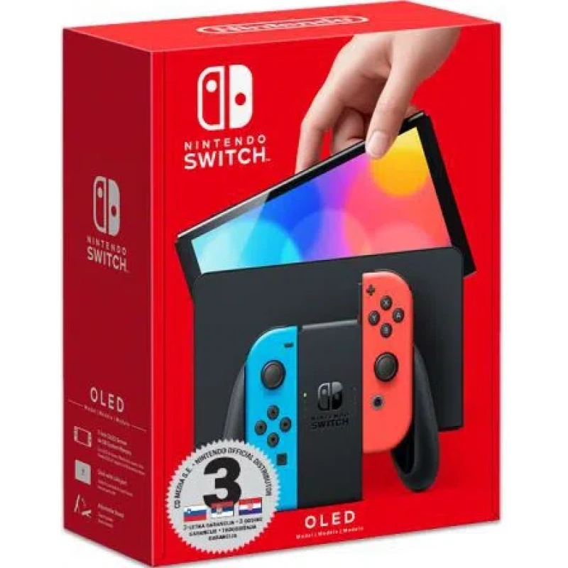 Nintendo Switch OLED Console - Red & Blue Joy-Con ADG