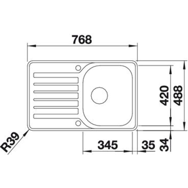 BLANCO LANTOS 45 S-IF Compact INOX 18/10 s dalj. upr.