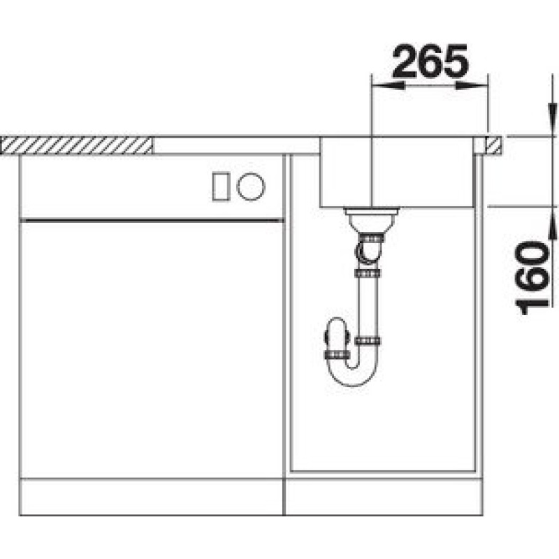 BLANCO LANTOS 45 S-IF Compact INOX 18/10 s dalj. upr.